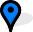 blue map pin
