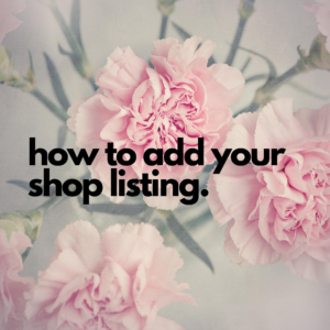 How to add your shop listing